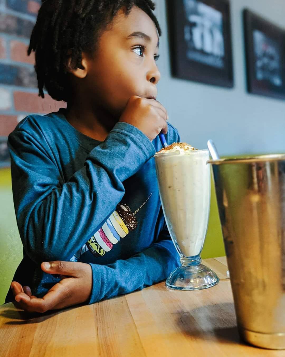 Kid having a shake